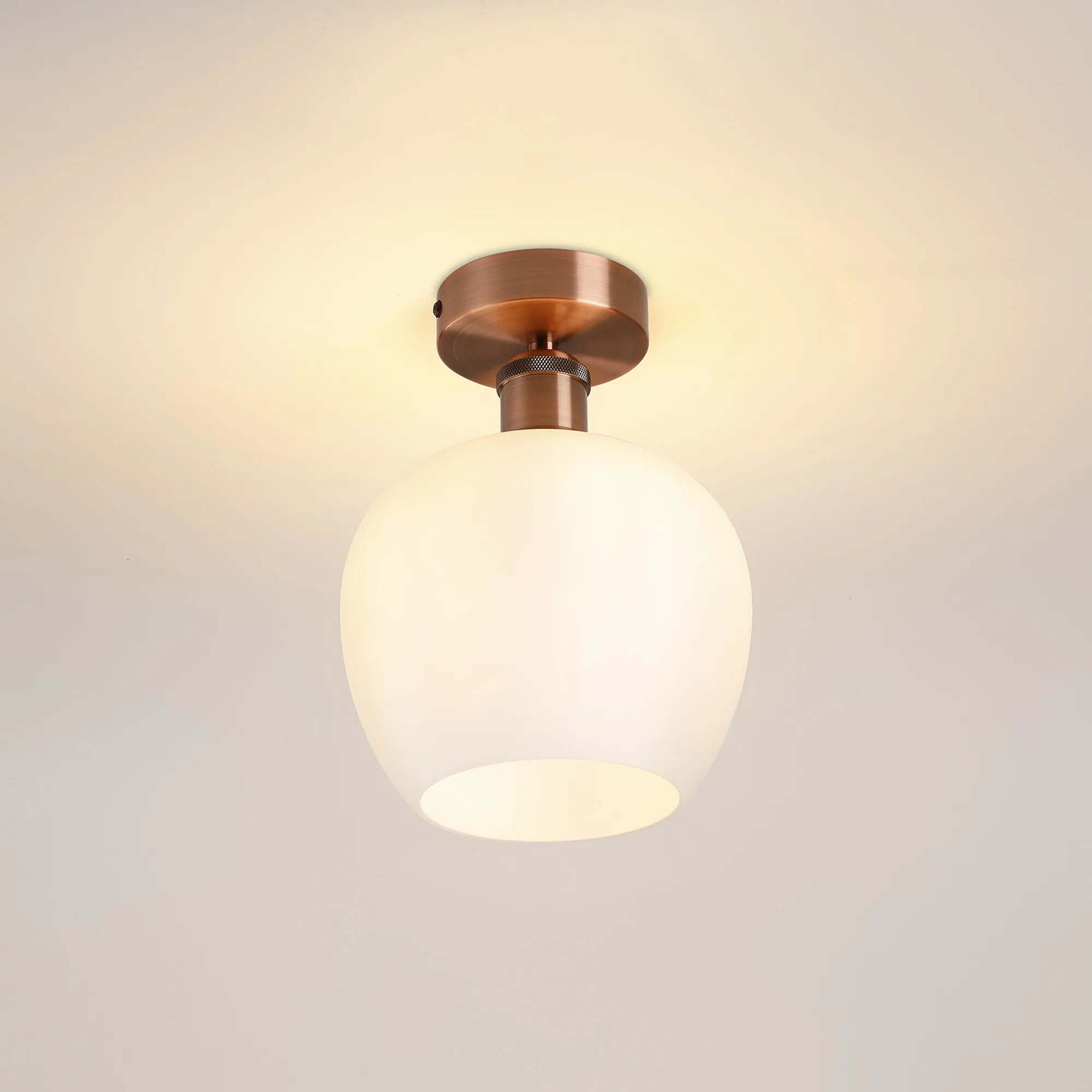 Cawdor Antique Copper Ceiling Lights Deco Flush Fittings